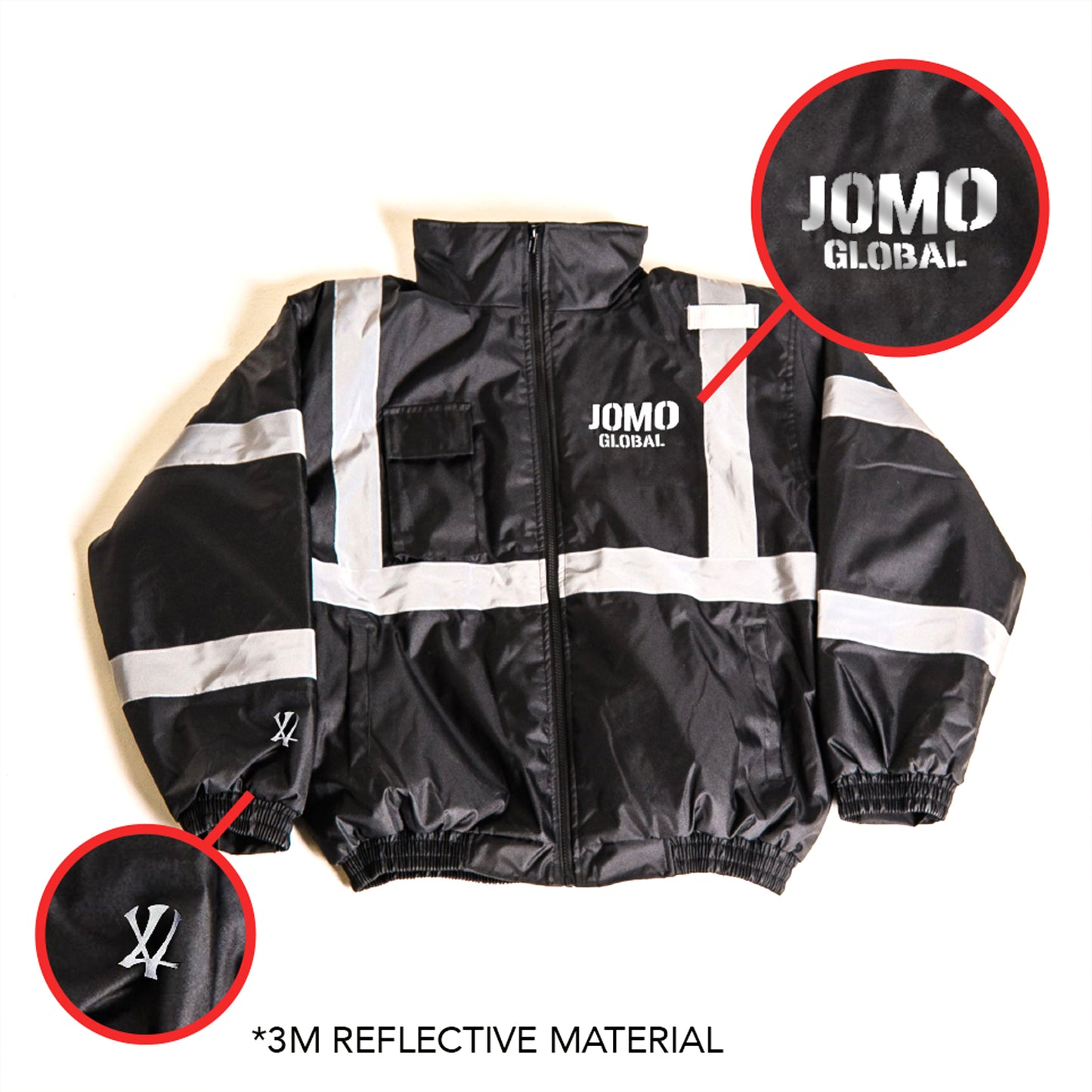 JOMO GLOBAL HIGH VISIBILITY JACKET + LIMITED GAS TRADING CARD SET / BLACK