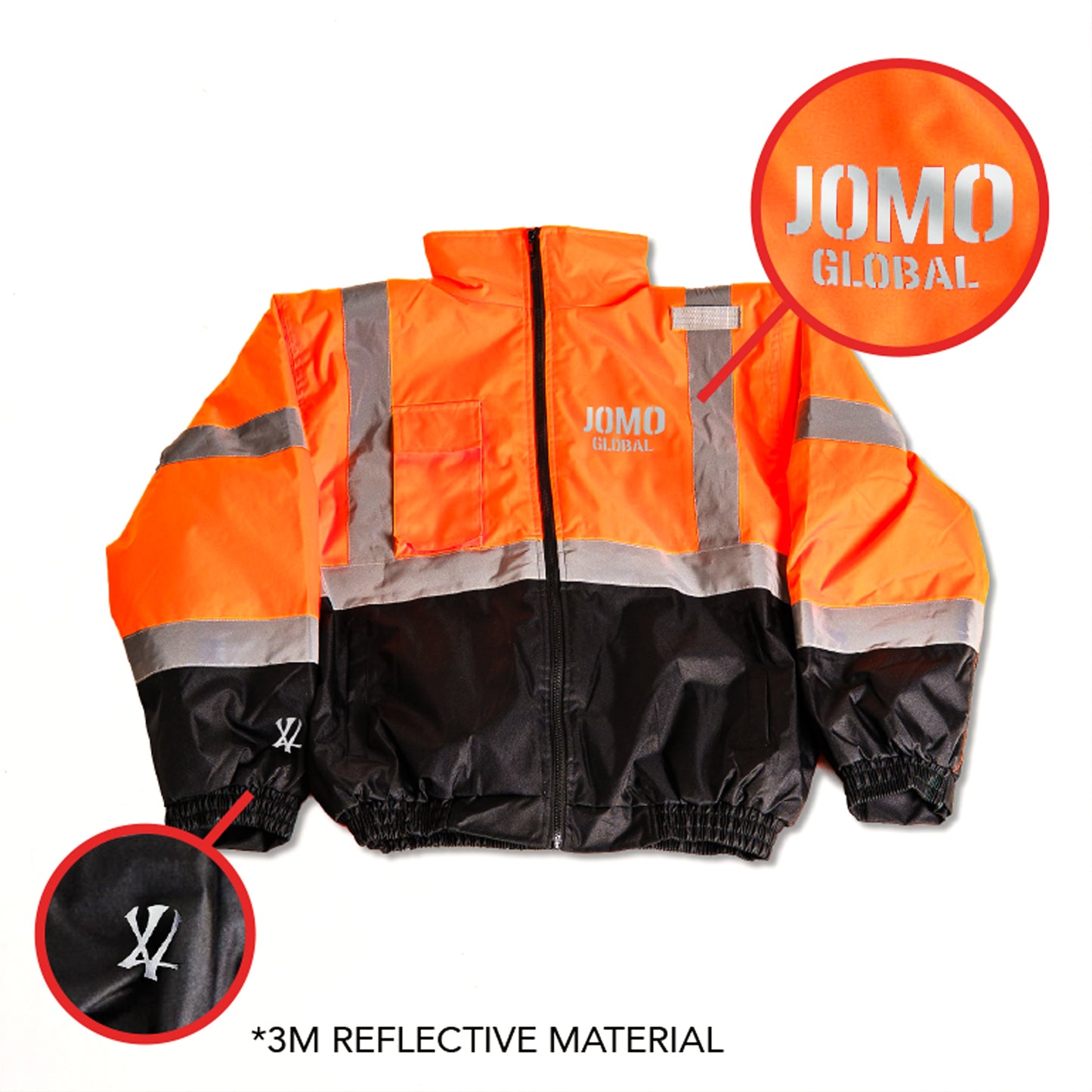 JOMO GLOBAL HIGH VISIBILITY JACKET + LIMITED GAS TRADING CARD SET / ORANGE
