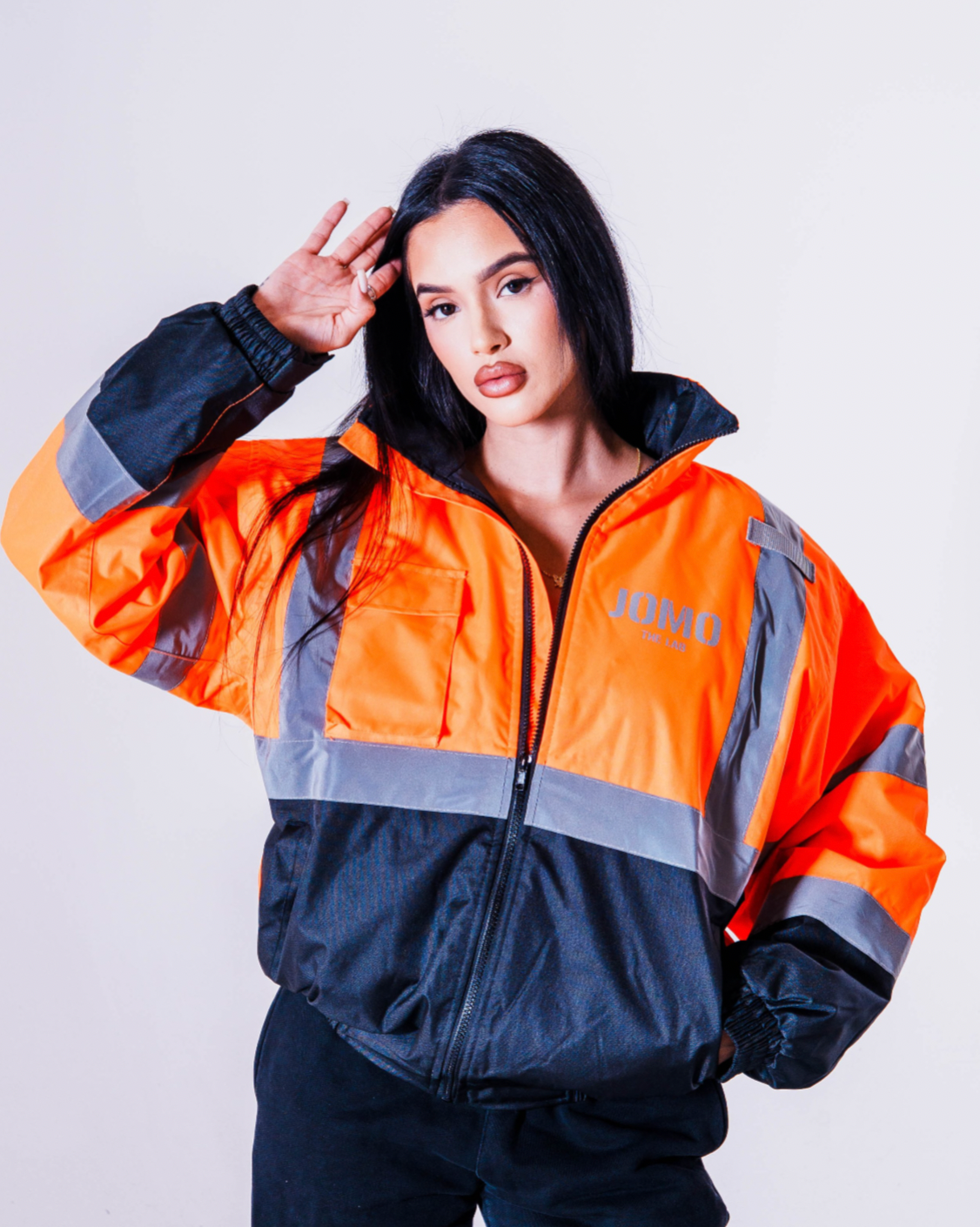 JOMO GLOBAL HIGH VISIBILITY JACKET + LIMITED GAS TRADING CARD SET / ORANGE