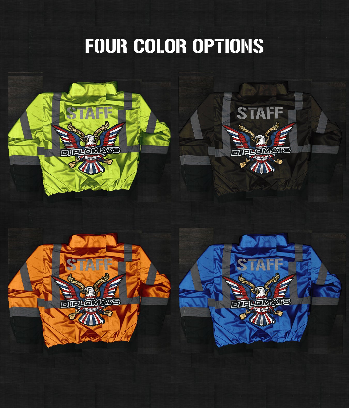 た*こ様 90s　JARMAIN　スイングトップ ブルゾン　カジノ企業ロゴ　ブラ JOMO GLOBAL HIGH VISIBILITY JACKET + LIMITED GAS TRADING CARD SET