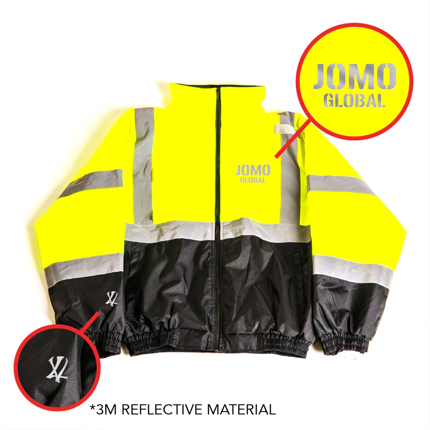 JOMO GLOBAL HIGH VISIBILITY JACKET + LIMITED GAS TRADING CARD SET / YELLOW
